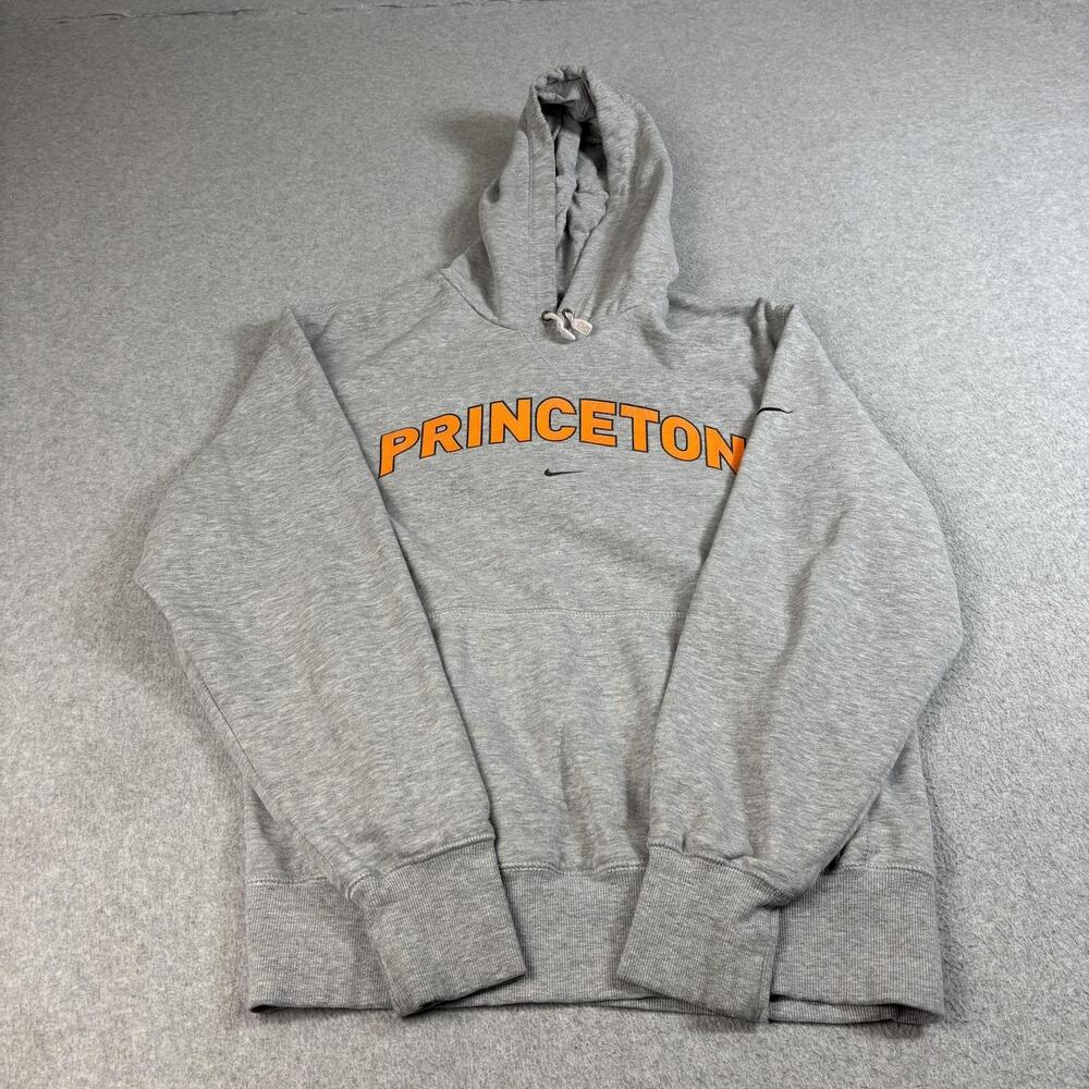 Vintage Princeton Tigers Nike Team Hoodie Men Medium Gray Football Center Swoosh